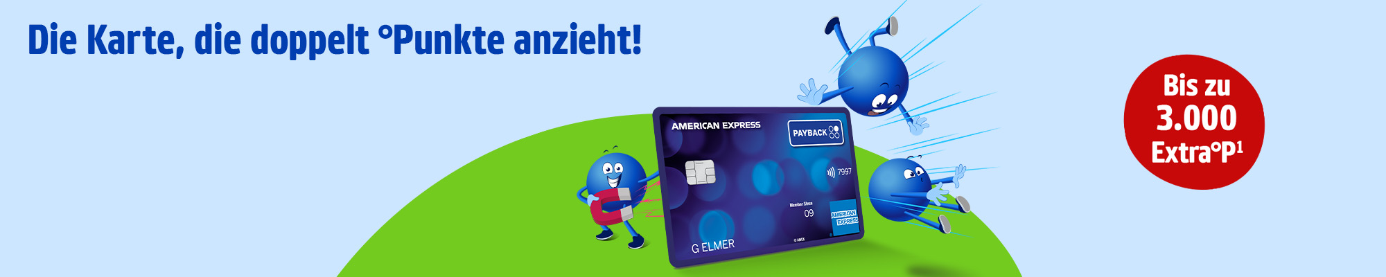 Mit der kostenlosen PAYBACK Amex Kreditkarte immer und überall punkten und Extra-Punkte für die Beantragung sichern