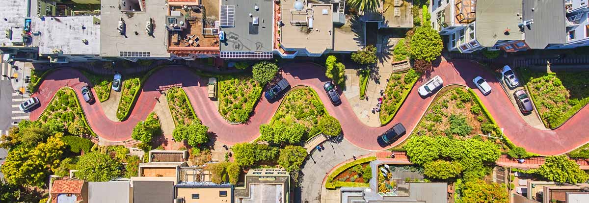 Die Straßen von San Francisco, hier die Lombard Street