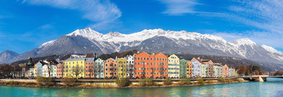Innsbruck, im Hintergrund die Nordkette