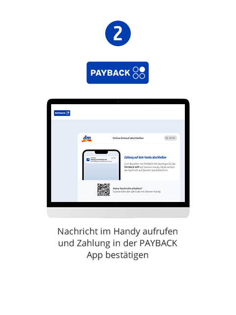 Nachricht im Handy aufrufen und Zahlung in der PAYBACK App bestätigen