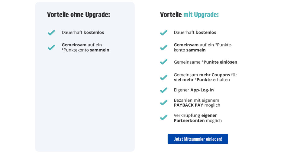 Erhalte deutlich mehr Vorteile mit Upgrade.