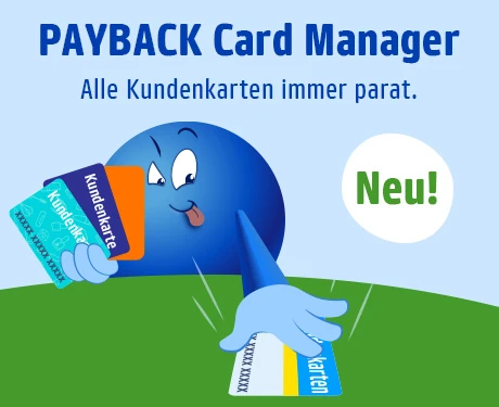 Aktiviere gleich den Cardmanager und lege alle Bonuskarten an einem Ort ab. Jetzt in der PAYBACK App.