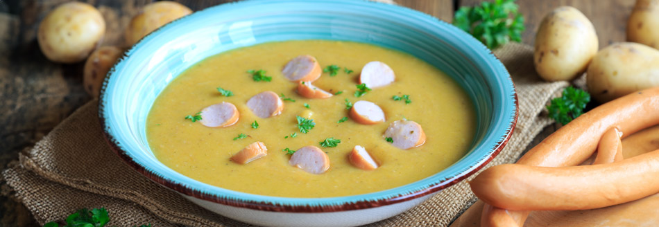 Kartoffelsuppe im Teller: Hier wurde die richtige Kartoffel für Kartoffelsuppe gewählt